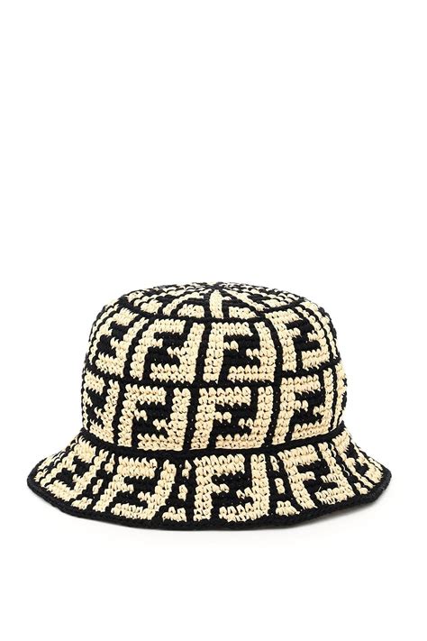 fendi raffia bucket hat|Fendi Raffia Ff Bucket Hat .